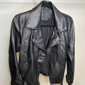 Black leather jacket